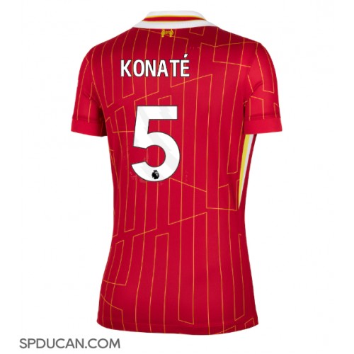 Zenski Nogometni Dres Liverpool Ibrahima Konate #5 Domaci 2024-25 Kratak Rukav